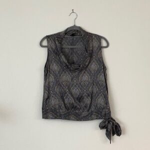 Banana Republic sleeveless blouse with tie waist